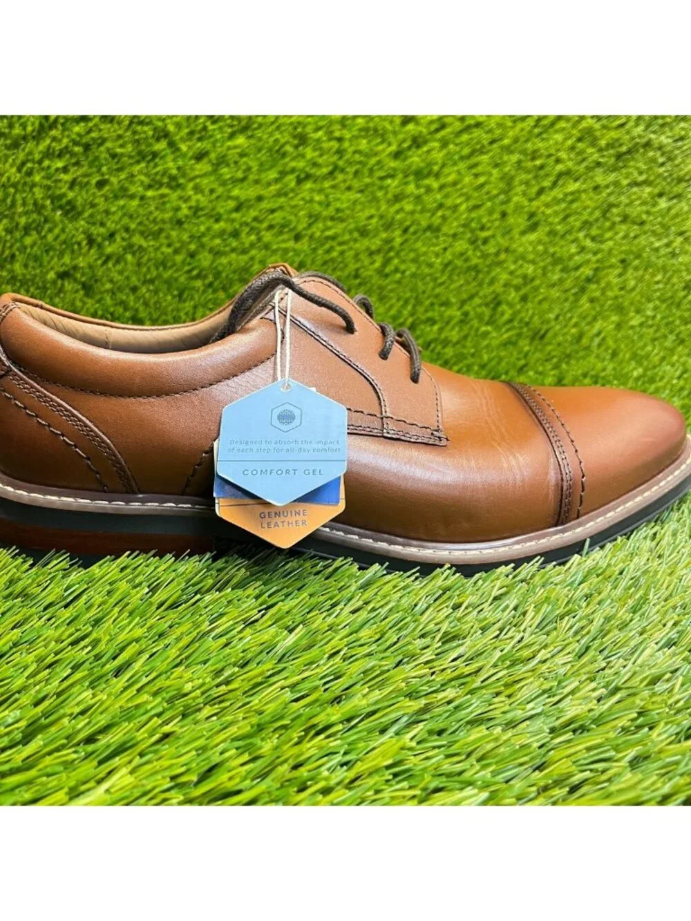 Nunn Bush Westfield Mens Size 9 Brown Casual Classic Cap Toe Oxford Dress Shoes